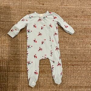 Holiday Santa onesie pajamas